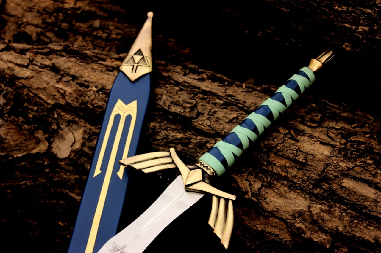 Zelda-Inspired Fantasy Sword Replica – 40" Steel Blade with Scabbard | Cosplay, Collectible, Display Sword | NovaFang USA