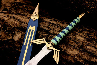 Zelda-Inspired Fantasy Sword Replica – 40" Steel Blade with Scabbard | Cosplay, Collectible, Display Sword | NovaFang USA