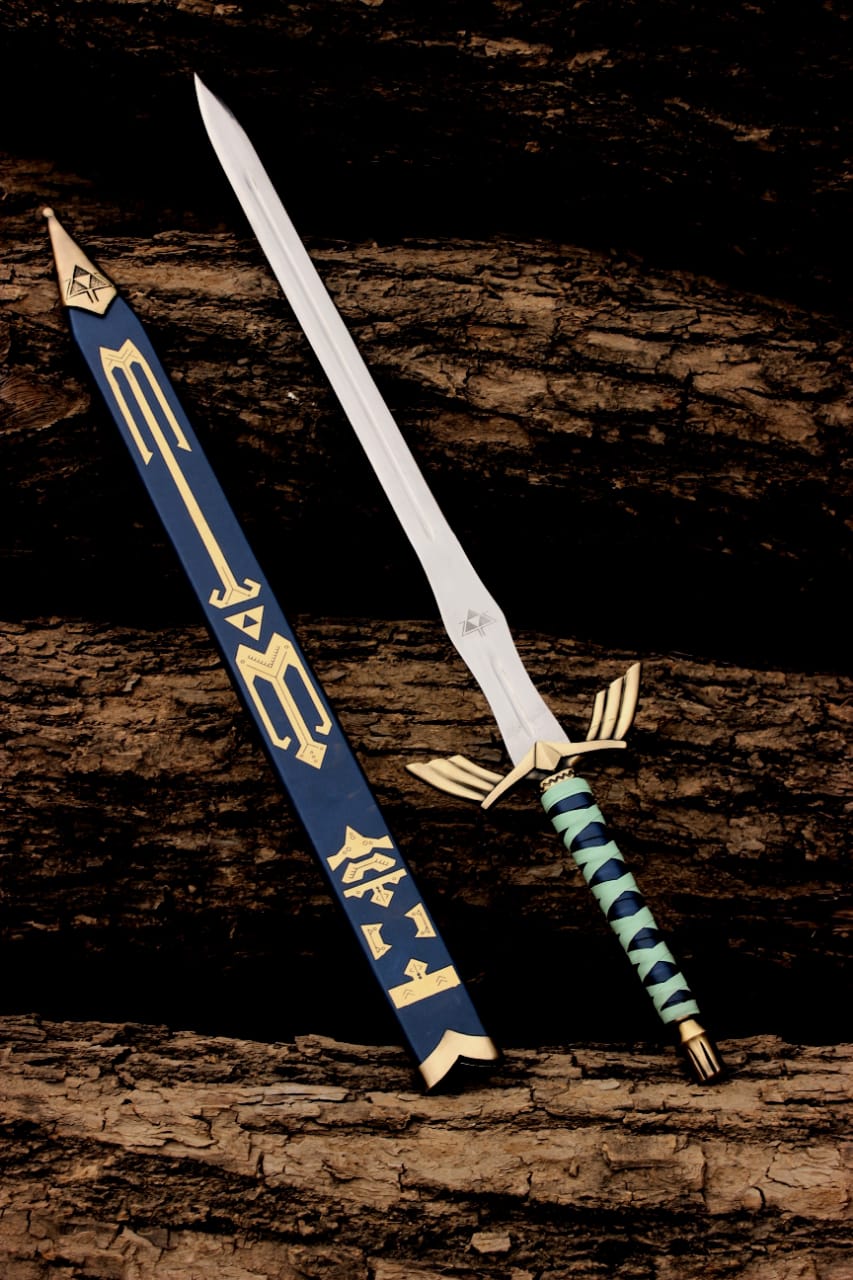 Zelda-Inspired Fantasy Sword Replica – 40" Steel Blade with Scabbard | Cosplay, Collectible, Display Sword | NovaFang USA
