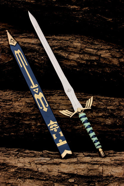 Zelda-Inspired Fantasy Sword Replica – 40" Steel Blade with Scabbard | Cosplay, Collectible, Display Sword | NovaFang USA