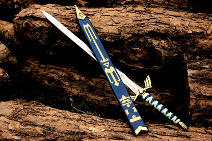 Zelda-Inspired Fantasy Sword Replica – 40" Steel Blade with Scabbard | Cosplay, Collectible, Display Sword | NovaFang USA