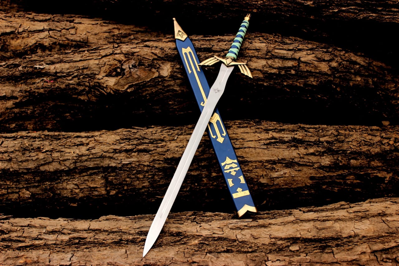 Zelda-Inspired Fantasy Sword Replica – 40" Steel Blade with Scabbard | Cosplay, Collectible, Display Sword | NovaFang USA