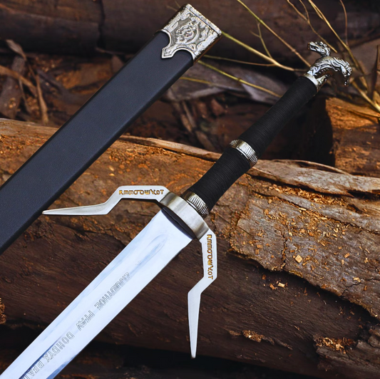 Premium Fantasy Steel Sword | Hand-Forged Medieval Warrior Blade with Scabbard